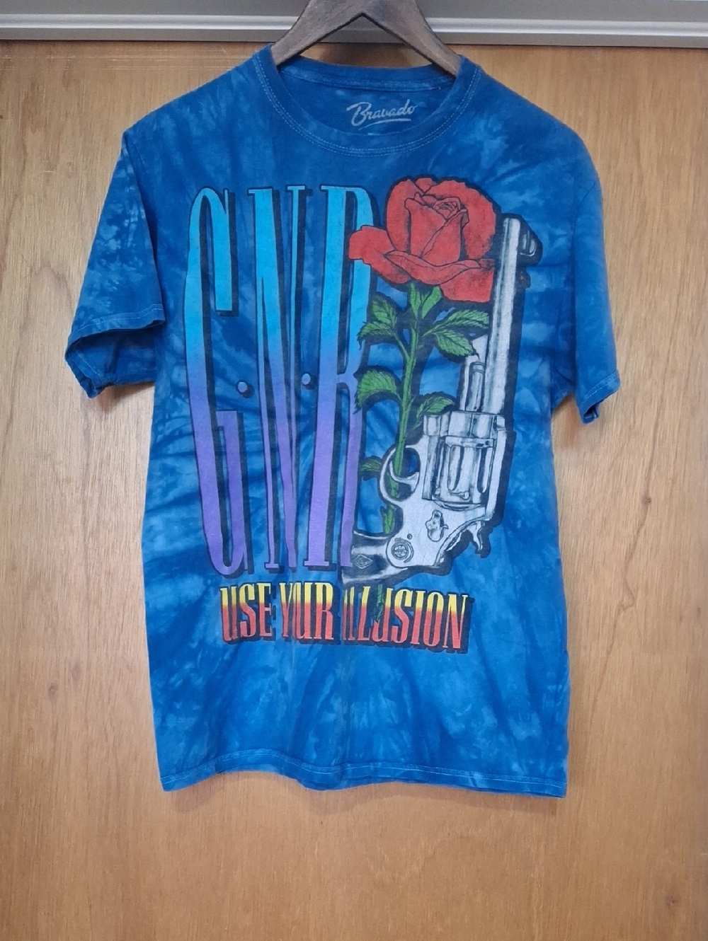 Guns N Roses "Use Your Illusion" Blue Tie-Dye Graphic Tee